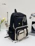 Knot Decor Planet Patch Waterproof Functional Backpack