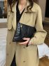 Tassel Decor Quilted Clutch Bag
