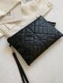 Tassel Decor Quilted Clutch Bag