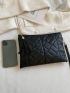 Tassel Decor Quilted Clutch Bag