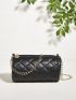Minimalist Quilted Chain Boston Bag