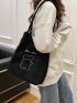 Cartoon Bear Graphic Shoulder Tote Bag