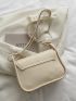 Double Buckle Decor Flap Square Bag