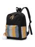 Colorblock Pocket Front Backpack With Doll
