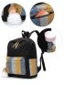 Colorblock Pocket Front Backpack With Doll