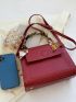 Minimalist Twilly Scarf Decor Flap Square Bag