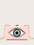 Mini Eye Decor Chain Clutch Bag