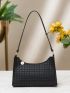 Minimalist Chevron Baguette Bag