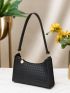 Minimalist Chevron Baguette Bag