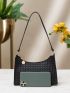 Minimalist Chevron Baguette Bag