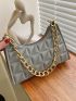 Minimalist Quilted Chain Shoulder Bag