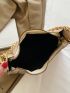 Geometric Quilted Chain Baguette Bag