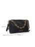 Letter Graphic Chain Handle Bucket Bag