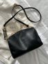 Letter Graphic Chain Handle Bucket Bag