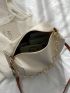 Letter Patch Detail Chain Crossbody Bag
