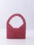 Beaded Design Clutch Bag