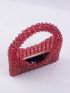 Beaded Design Clutch Bag