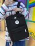 Letter Patch Pocket Front Backpack