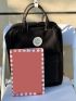 Letter Patch Pocket Front Backpack