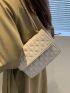 Minimalist Textured Flap Square Bag