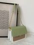 Mini Colorblock Flap Square Bag