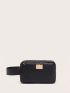 Quilted Metal Detail Clutch Bag