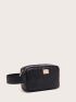 Quilted Metal Detail Clutch Bag