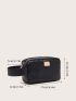 Quilted Metal Detail Clutch Bag