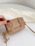 Mini Buckle Decor Flap Crossbody Bag