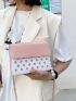Mini Two Tone Hollow Out Chain Square Bag