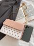Mini Two Tone Hollow Out Chain Square Bag