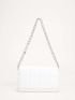 Mini Minimalist Textured Chain Flap Square Bag