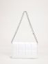 Mini Minimalist Textured Chain Flap Square Bag