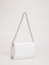 Mini Minimalist Textured Chain Flap Square Bag