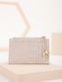 Crocodile Embossed Chain Card Holder