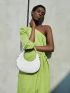 Minimalist Zipper Baguette Bag