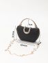 Mini Rhinestone Decor Chain Novelty Bag