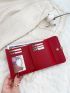 Letter Graphic Fold Small Wallet
