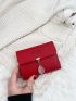 Letter Graphic Fold Small Wallet