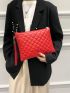 Argyle Quilted Clutch Bag