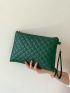 Quilted Clutch Bag With Wristlet