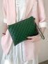 Quilted Clutch Bag With Wristlet