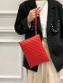 Argyle Quilted Clutch Bag