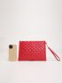 Argyle Quilted Clutch Bag