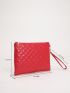 Argyle Quilted Clutch Bag