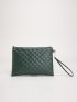 Quilted Clutch Bag With Wristlet