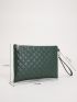 Quilted Clutch Bag With Wristlet