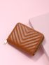 Minimalist Chevron Zip Around Card Holder