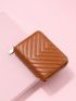 Minimalist Chevron Zip Around Card Holder