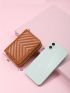 Minimalist Chevron Zip Around Card Holder